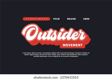 streetwear retro futuristic modern asset for printing and poster