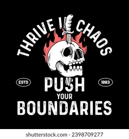 streetwear skull graphic tee design