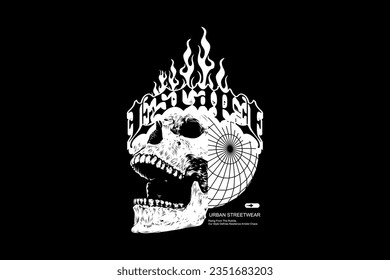 streetwear style concept vector graphic tee design templates ideas