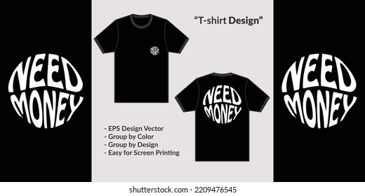 Streetwear style requires money typography to design your t-shirts, hoodies or merchandise