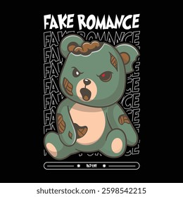 Streetwear T Shirt Design Fake Romance