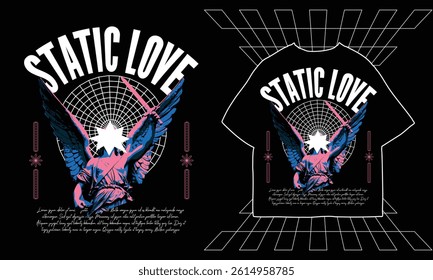 streetwear t shirt design vector illustration, Christian brutalism graphic t-shirt design, urban artwork for clothing design