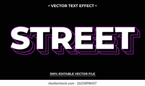 Streetwear text style effect for T shirt design