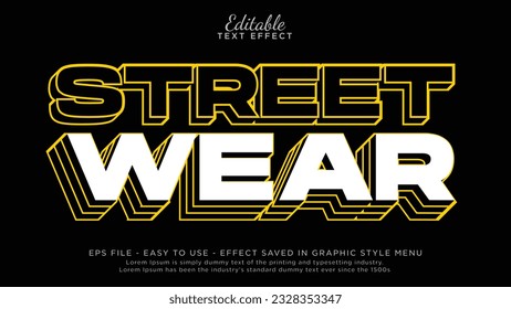 Streetwear-Textstil-Effekt für T-Shirt-Design	
