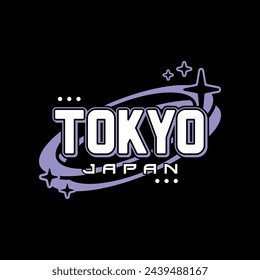 Streetwear tokio japón y2k citas coloridas eslogan tipografía vector diseño icono ilustración. Clip art, impresión, cartel, bandera, moda, camisa del lema, pegatina, flyer