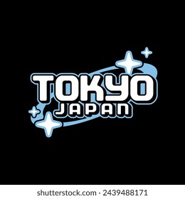 Streetwear tokyo japan y2k colorful quotes slogan typography vector design icon illustration. Clip art, print, poster, banner, fashion, slogan shirt, sticker, flyer