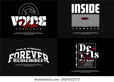 streetwear tshirt design pack download, vector element suitable for printing