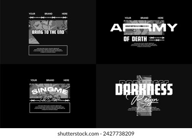 streetwear tshirt design pack download, vector element suitable for printing