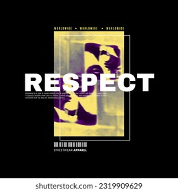 Streetwear T-Shirt Design with Poster Illustration elements. Print for screen printing or t-shirts.