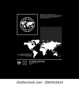 streetwear t-shirt design, suitable for screen printing, jackets and others