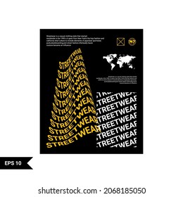 streetwear t-shirt design, suitable for screen printing, jackets and others