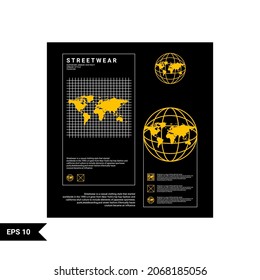 streetwear t-shirt design, suitable for screen printing, jackets and others
