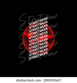 Streetwear t-shirt design, suitable for screen printing, jackets and others