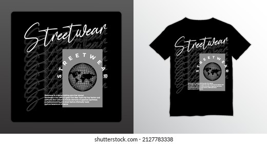 Streetwear t-shirt design, suitable for screen printing, jackets and others