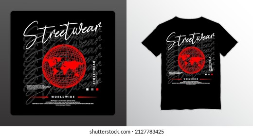 Streetwear t-shirt design, suitable for screen printing, jackets and others