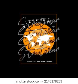Streetwear t-shirt design, suitable for screen printing, jackets and others