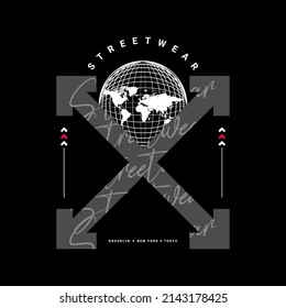 Streetwear t-shirt design, suitable for screen printing, jackets and others
