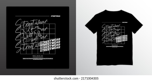 Streetwear t-shirt design, suitable for screen printing, jackets and others