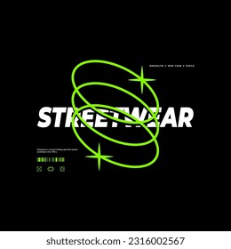 Streetwear t-shirt design, suitable for screen printing, jackets and others