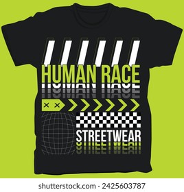 Streetwear t-shirt design, suitable for screen printing, hoodies or jackets, and other clothing