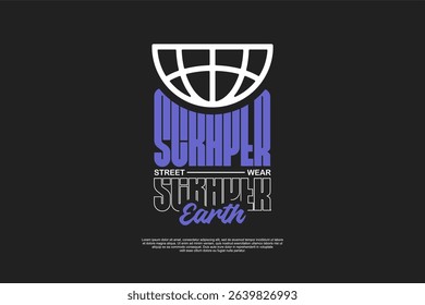 Streetwear tshirt design suitable for screen printing tshirts and others
