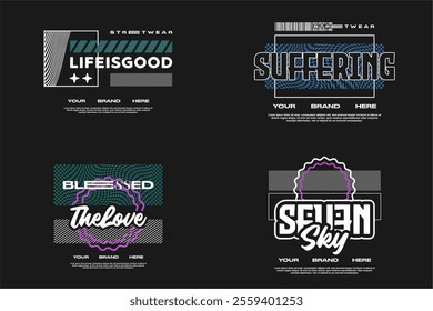 streetwear tshirt design template assets