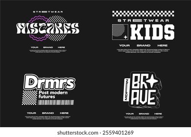 streetwear tshirt design template assets