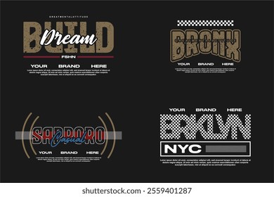 streetwear tshirt design template assets