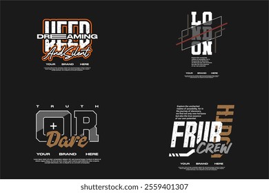 streetwear tshirt design template assets