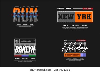 streetwear tshirt design template assets