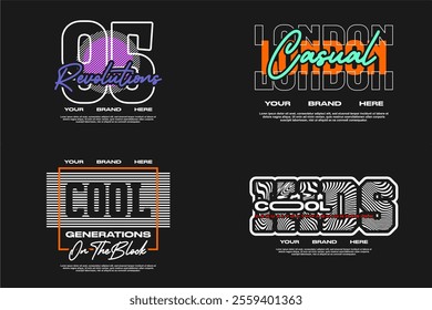 streetwear tshirt design template assets