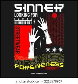 streetwear t-shirt design vector illustration