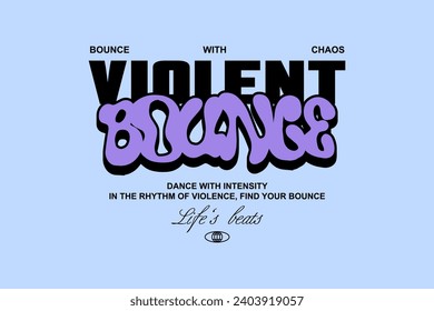 Streetwear typography aesthetic quotes graphic tee design templates