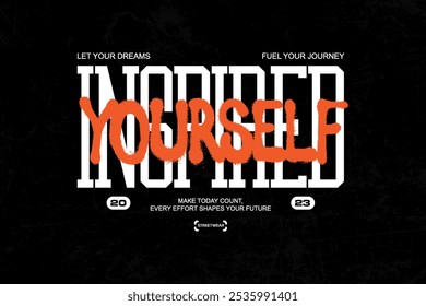 streetwear typography concept graphic tee vector  design templates