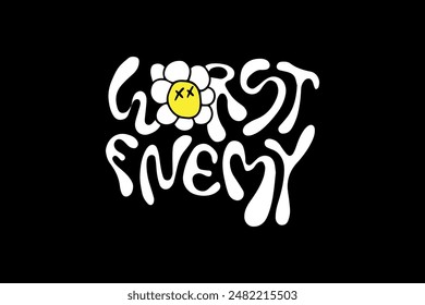 Streetwear typography quotes graphic tee design