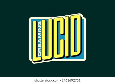 Streetwear  typography tshirt design aesthetic lucid quotes template