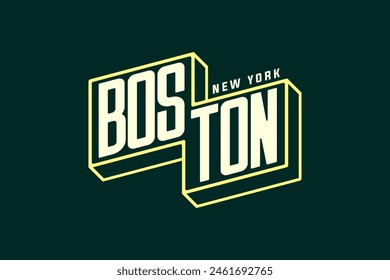 Streetwear  typography tshirt design aesthetic quotes boston template