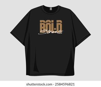 Streetwear typography. Streetwear t-shirt design, urban typography t shirt design. Urban logo vector for clothing design, apparel