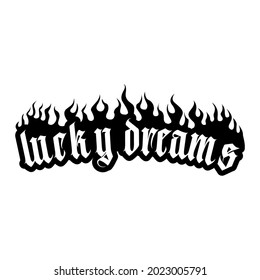 Tipografía de calzado Estilo urbano Vector de plantillas de estilo urbano Sueños Lucky Uso comercial