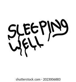 Streetwear Typography Urban Style Template Vector Sleeping Well Commercial Use