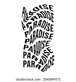 Streetwear Typography Urban Style Template Vector Paradise V2 Commercial Use