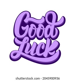 Streetwear Typography Urban Style Template Vector Good Luck V3 Commercial Use