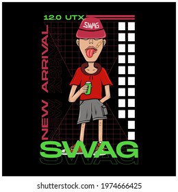 Streetwear Urban and Hip Hop for Style Apparel, Clothing Streetwear Design Swag 2 Vector Files