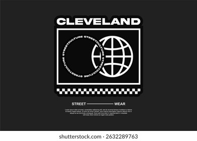Streetwear urban modern design for tshirt vector