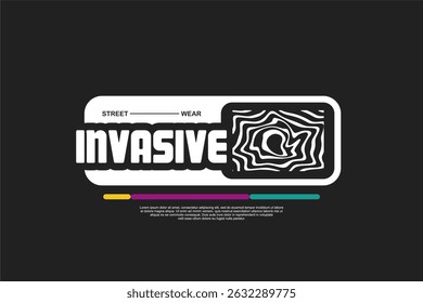 Streetwear urban modern design for tshirt vector
