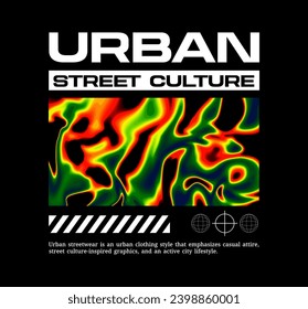 Streetwear, Urban Style, Hip Hop, Text Slogan. Vektordesign für T-Shirts, Jacken oder Poster auf dem Bildschirm drucken.