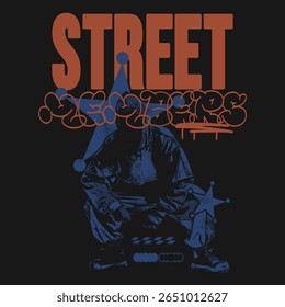 Streetwear urban vector design set, Urban stylish for streetwear print, Urban t-shirt design pack,
Streetwear graphic vector set of print, Vector illustration, Streetwear, Apparel, Hoodie, Shirt