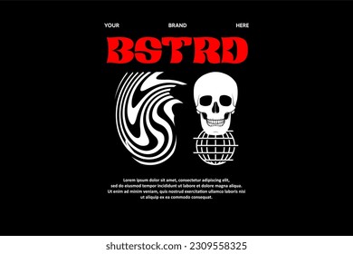 streetwear vector element design for modern fashion suitable for printing