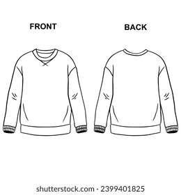 Streetwear Vector Mockup Apparel Mockup, Front And Back #2