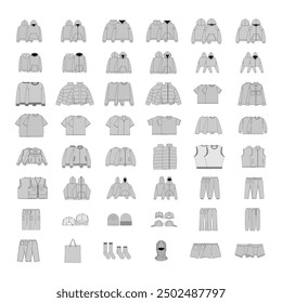 Streetwear Vector Mockup Pack Template for Clothing Designers Illustrator PNG File Photoshop and Procreate Clothing Brand